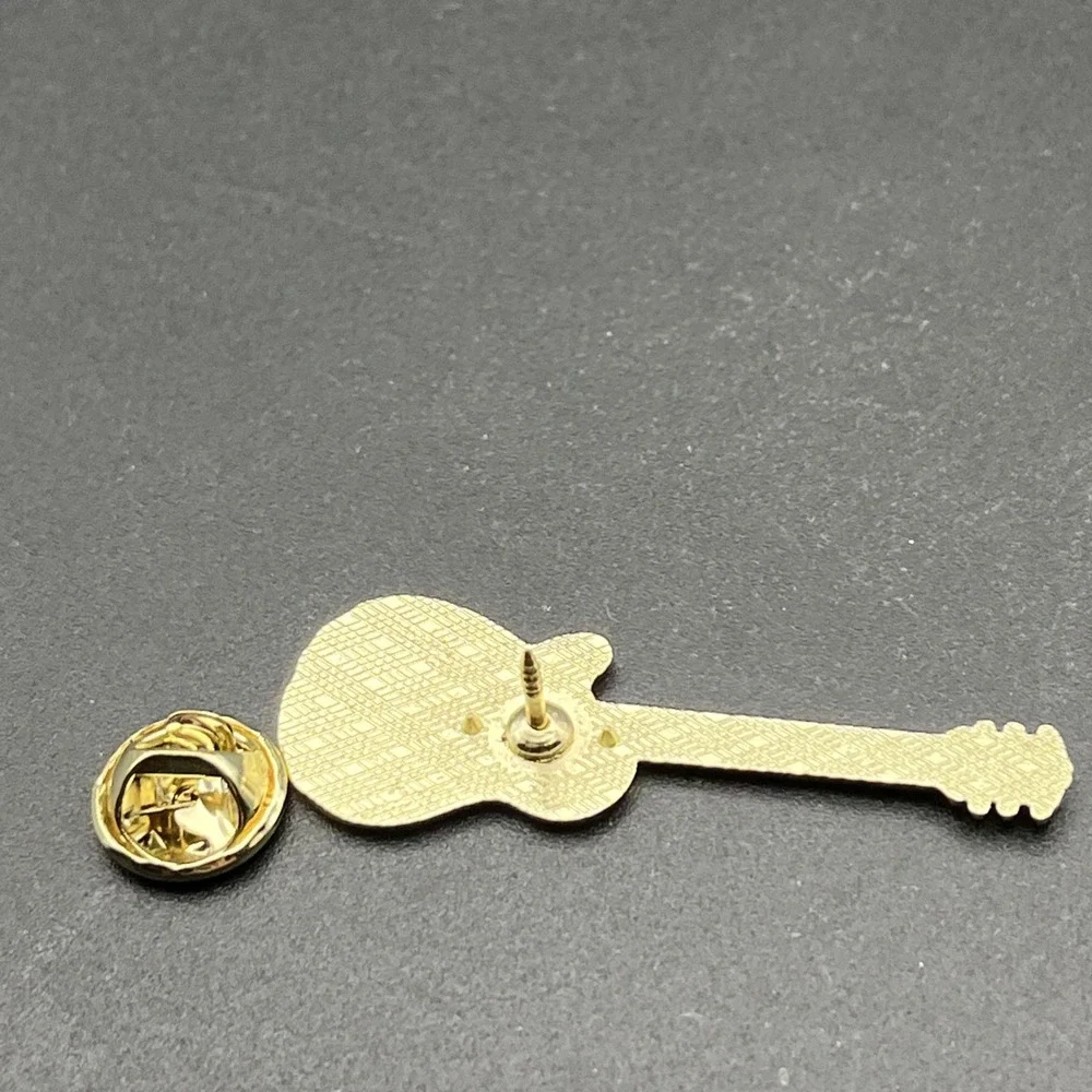 Black Electric Guitar‎ Music Instrument Lapel Hat Pin